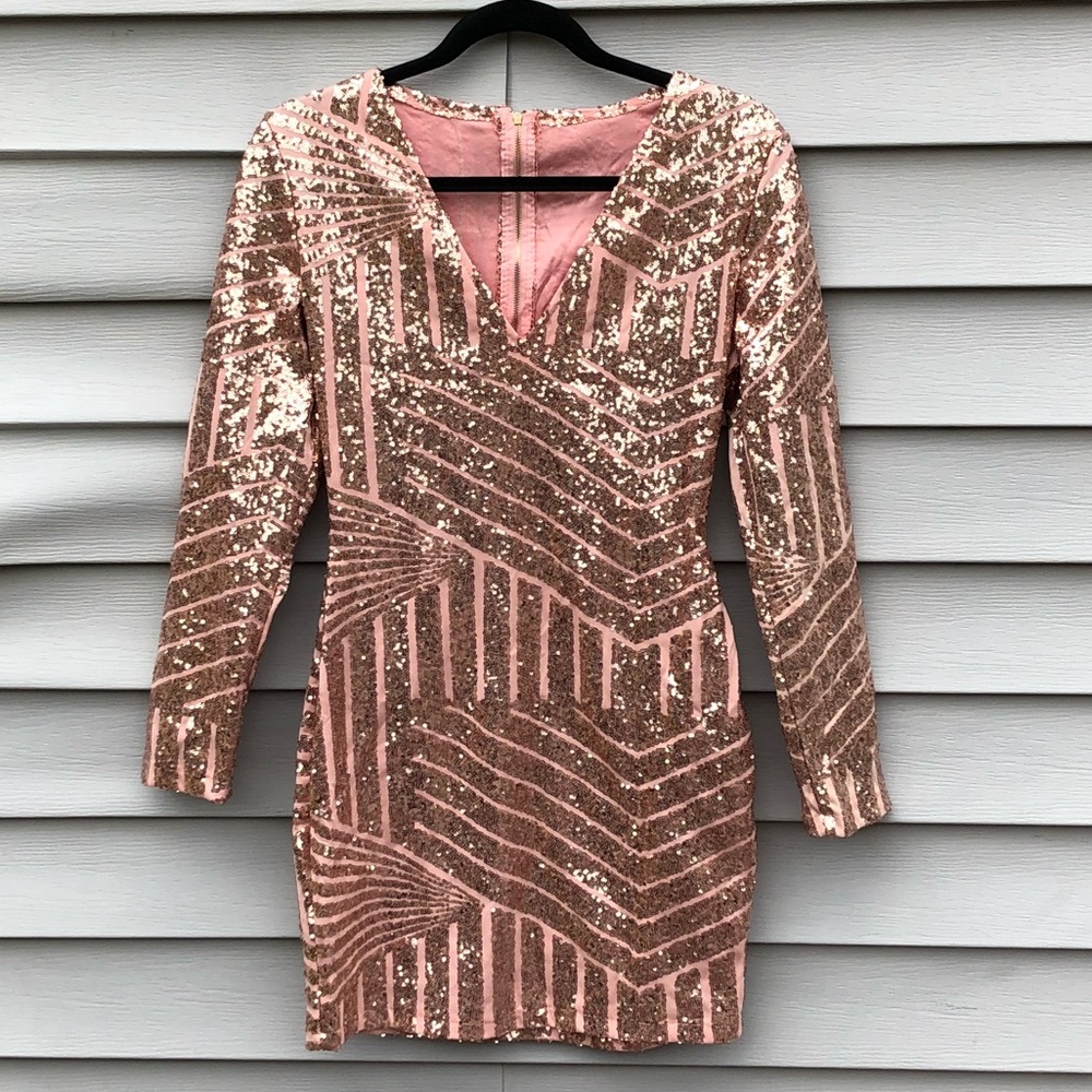 Pink Sequin Dress - Size S